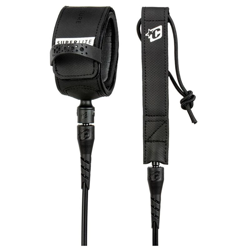 Leash Surf Creatures Of Leisure Superlite Pro - Black Silver 6'0'' / 183 Cm