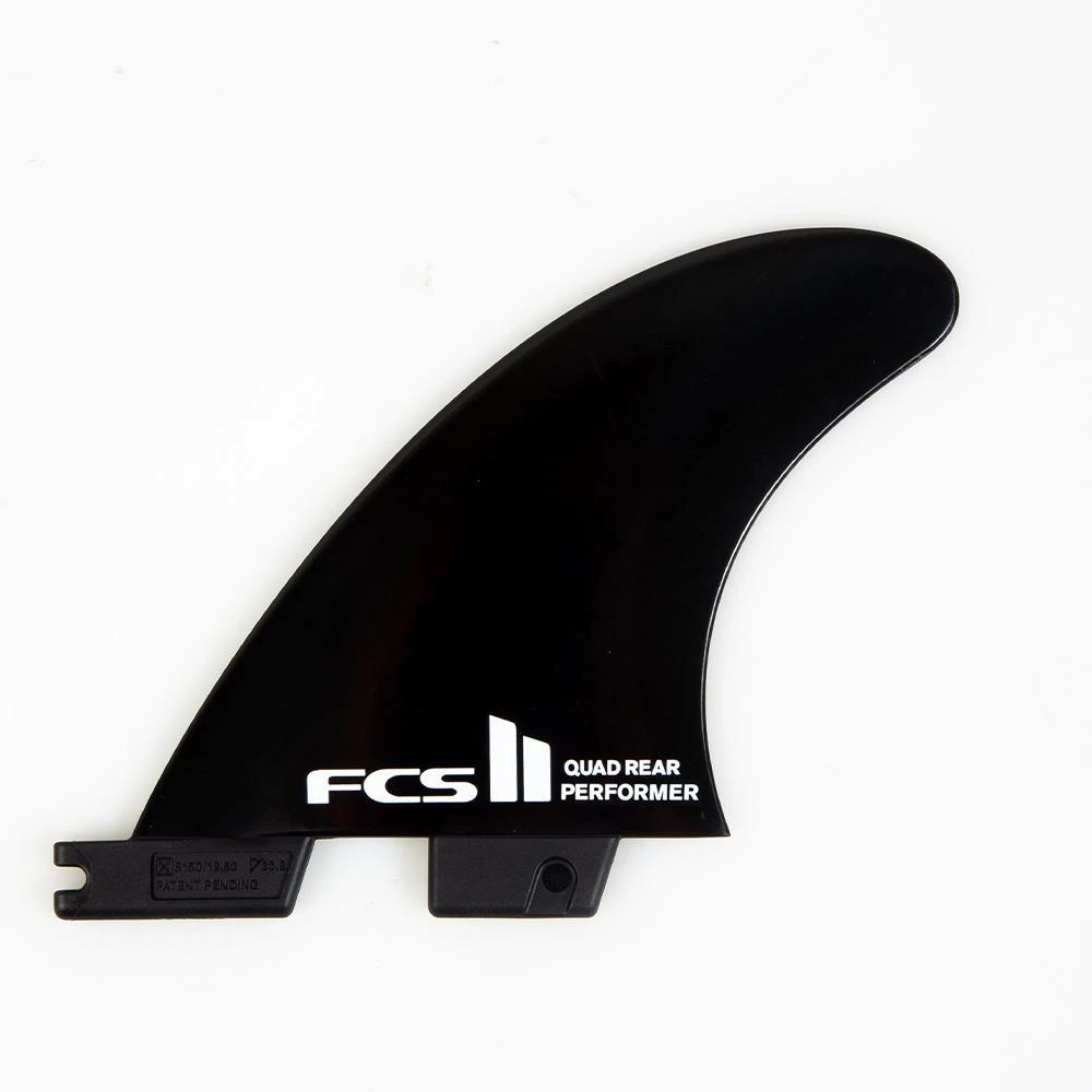 Ailerons Surf Fcs Dérives Arrière Quad Surf Performer Black - FCSII - 2 Dérives - Medium